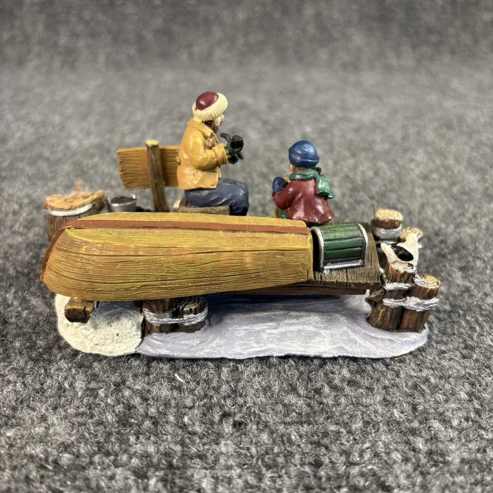 St Nicholas Square Boat Dock Christmas Holiday Village Figurine